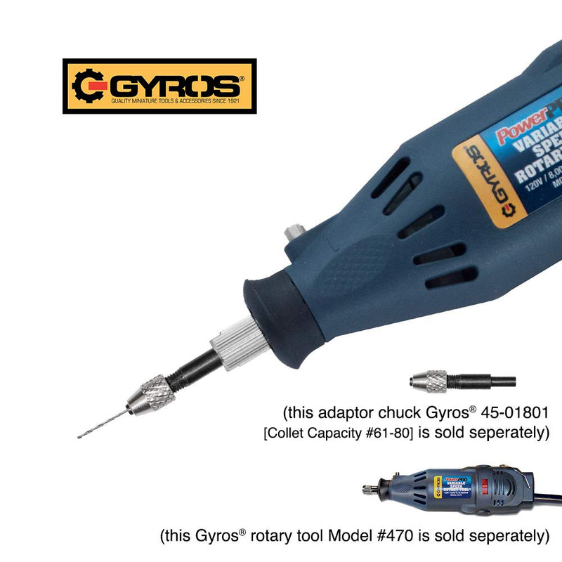 Gyros HSS Wire Gauge Mini Twist Drill Bit Set |Includes 20 Micro High-Speed Steel Bit Sizes #60 to #80 | with Convenient Clear Dome Storage Case (45-22010) Premium HSS - NewNest Australia