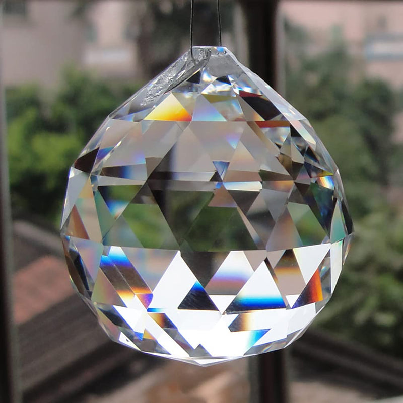 boinio 20pcs Clear 20mm Crystal Ball Prism Pendants Window Rainbow Maker Sun Catcher Ornament - NewNest Australia