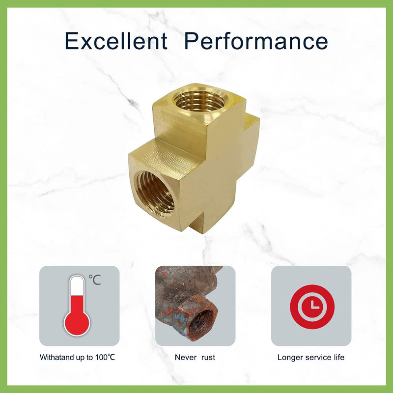 1/4 x 1/4 x 1/4 x 1/4 Inch NPT Female Thread Cross Pipe Fitting Barstock Cross 4 Way Connector Brass Pipe Fittings 1pack - NewNest Australia