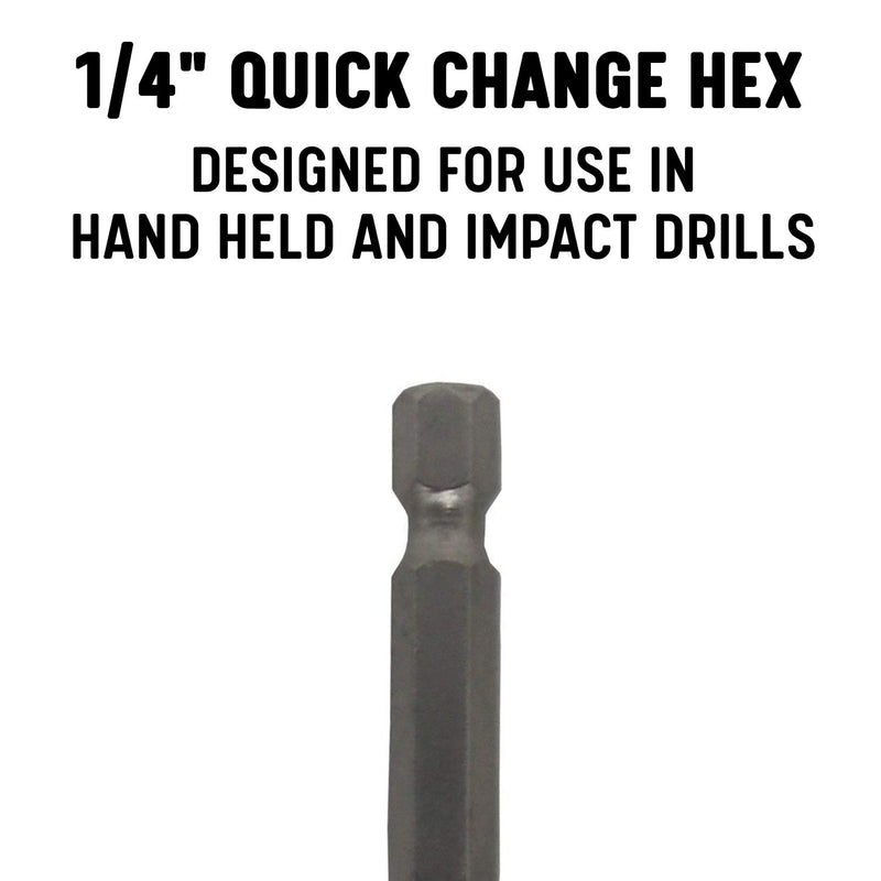 1/8" Quick Change Hex Shank High Speed Steel Drill Bit, KFDHEX Series (Pack of 12) 1/8 in - NewNest Australia