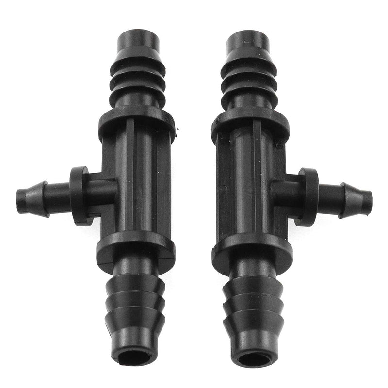 DGZZI Garden Hose Reducing Tee Barb Connector 10PCS Black 3/8 Inch to 1/4 Inch Greenhouse Drip Irrigation Water Splitter for 4 mm Drip Hose - NewNest Australia