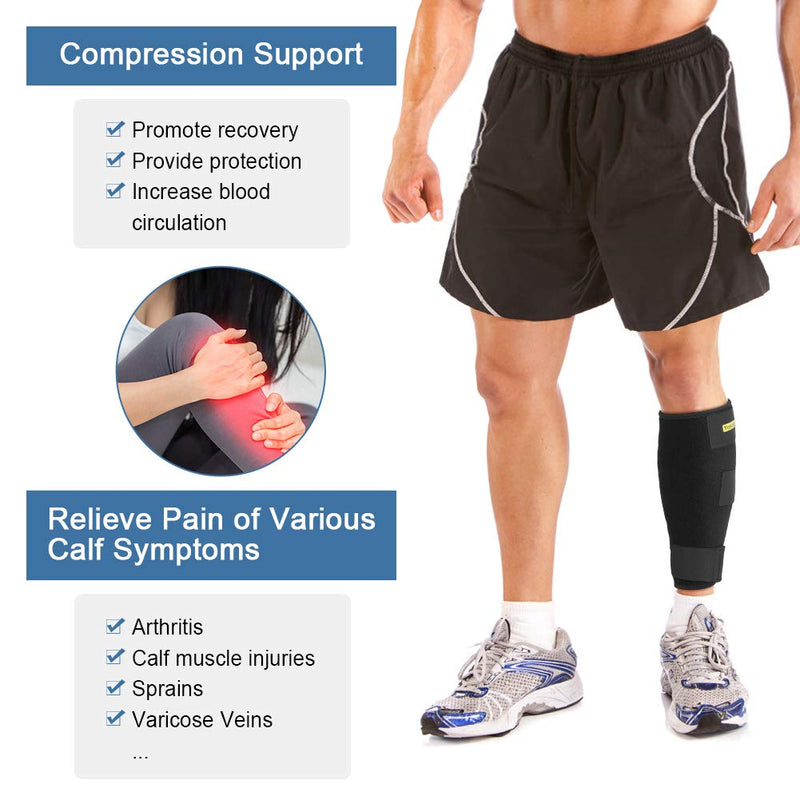 Adjustable Calf Support Brace, Right Left Calf Compression Bandage Shin