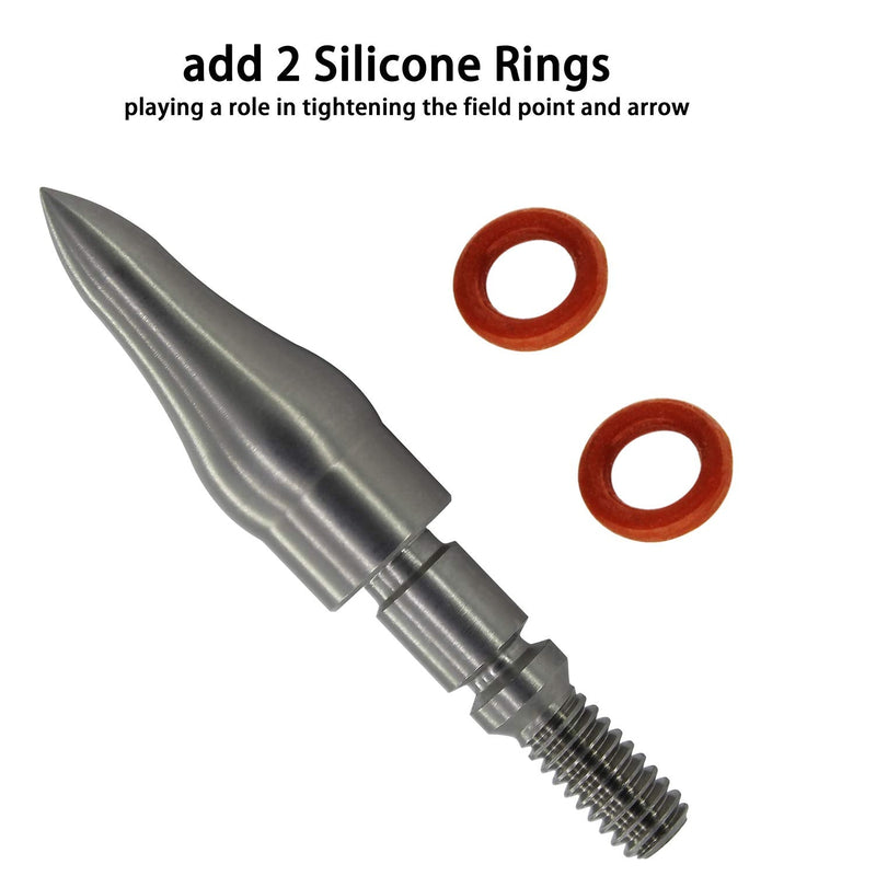 maifield Stainless Steel Archery Field Points, Easy Pull Various Outside Diameter,85/100/125/150 Grains,Screw in Archery Field Tips 125 Gra" 5/16" Combo Shape, 125 Grain - NewNest Australia