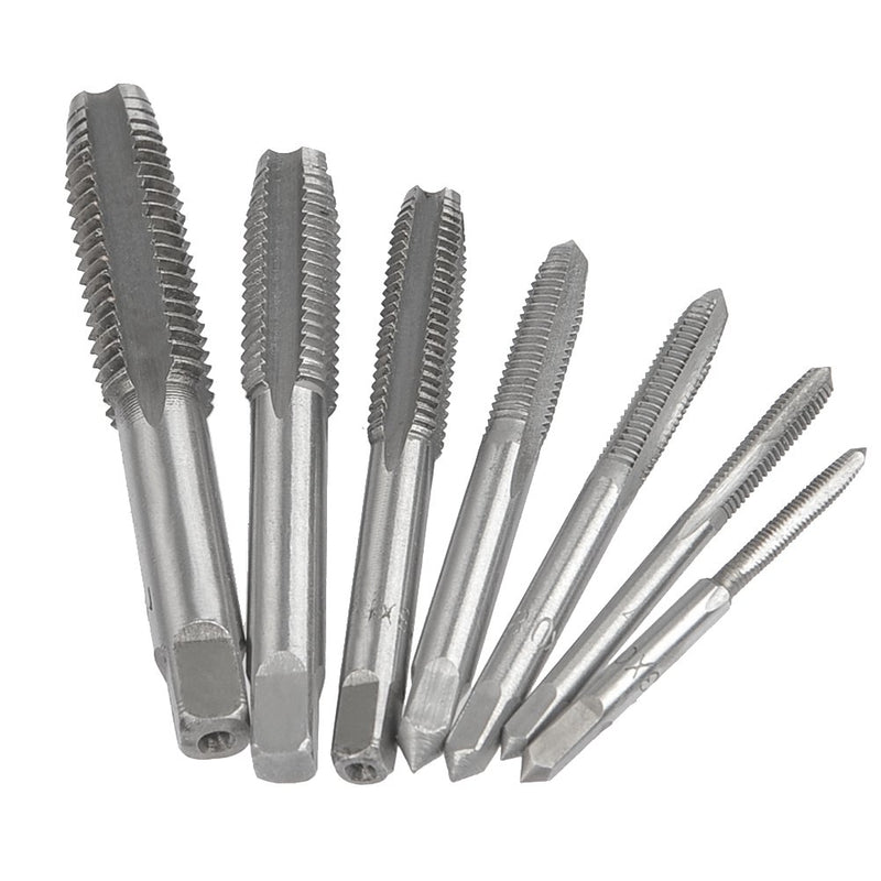 OFNMY 8PCS Tap Wrench Set, Metric Tap Set, Tap Machine Hand Screw Thread Taps Set Thread Metric Plug Tap Drill Bits Set M3 M4 M5 M6 M8 M10 M12 with Adjustable Tap Reamer Wrench Hardware Tool 1/16-1/2" - NewNest Australia