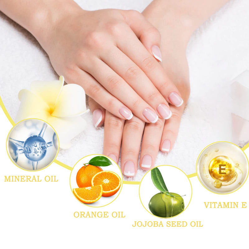 Nail Cuticle Oil 15ml with Organic Vitamin E & B, Cuticle Oil for Nails, Jojoba Nail Cuticle Oil,Nail Oil Soothe Moisturize with Dropper Design for Dry Rough Nail Care Repair - NewNest Australia