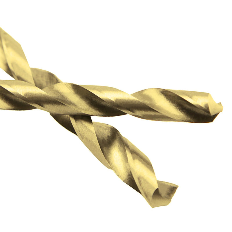 1/8” Titanium Coated Twist Drill Bit Set, High Speed Steel Jobber Length Drill, Split Point, 10PCS (For Wood, Plastic and Metal) 1/8 in - NewNest Australia