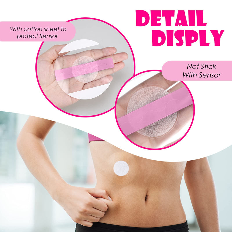 Nuanchu 48 Pack Sensor Covers Compatible with Freestyle Libre 1/2/3,Waterproof CGM Sensor Patches, Glucose Monitor Protector Long Lasting Without Hole (Pink) Pink - NewNest Australia