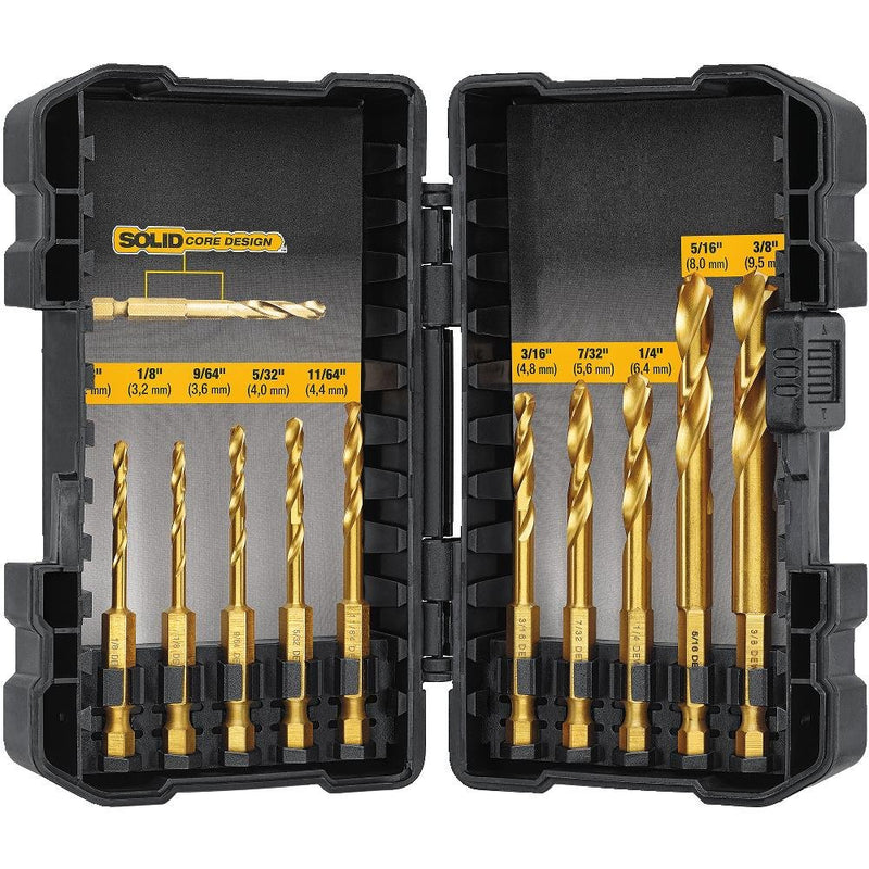 DEWALT Titanium Drill Bit Set, 10-Piece Impact Ready (DD5160) 10 pc - NewNest Australia