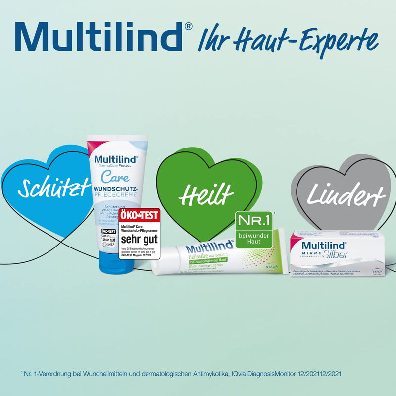 Multilind healing ointment - zinc ointment for skin inflammation with the anti-fungal active ingredient nystatin and antibacterial zinc oxide - 1 x 25 g ointment 25 g (pack of 1) - NewNest Australia