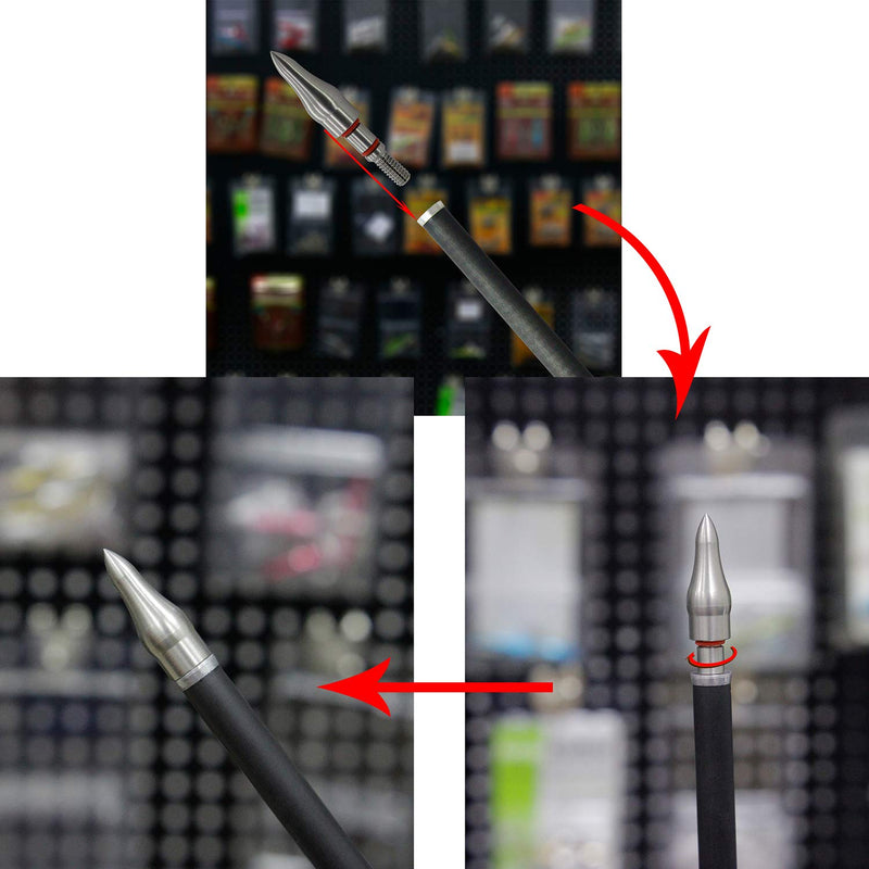 maifield Stainless Steel Archery Field Points, Easy Pull Various Outside Diameter,85/100/125/150 Grains,Screw in Archery Field Tips 125 Gra" 5/16" Combo Shape, 125 Grain - NewNest Australia