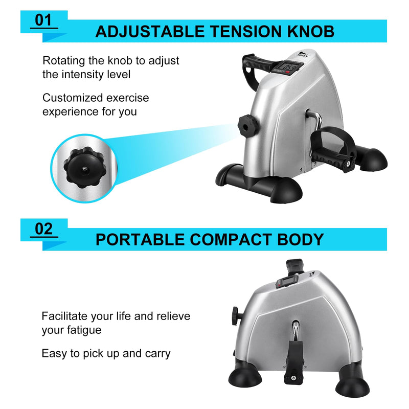 himaly Mini Vélo d'appartement Pliable Portable pour La Maison, La Gym, La Remise en Forme, Les Bras, La Résistance Réglable Écran LCD pour Homme et Femme himaly Mini Vélo d'appartement Pliable Portable pour La Maison, La Gym, La Remise en Forme, Les Bras, La Résistance Réglable Écran LCD pour Homme et Femme