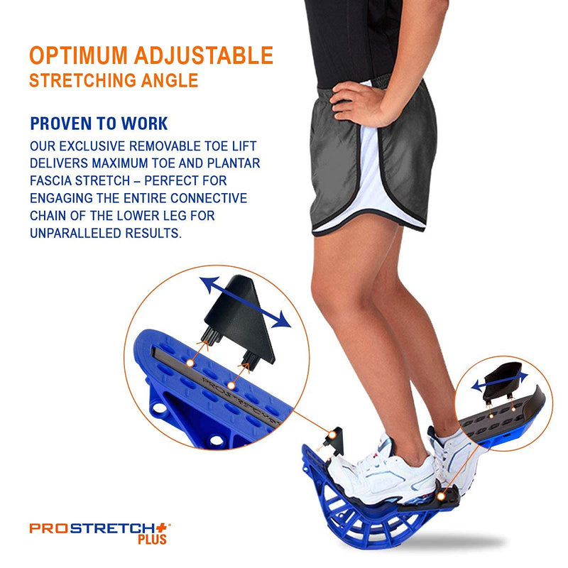 ProStretch Plus Customizable/Adjustable Calf Stretcher and Foot Rocker for Plantar Fasciitis, Achilles Tendonitis and Tight Calves, Made in USA - NewNest Australia