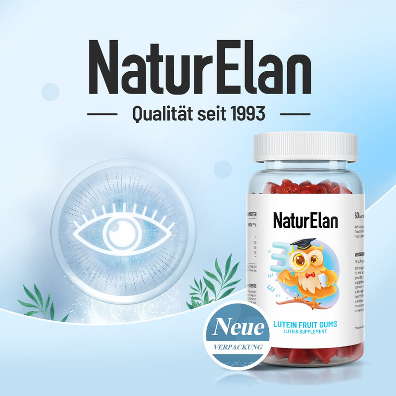 Naturelan Eye Vitamins - Lutein Zeaxanthin High Dose Gummy Bears - Pack Of 60, 20 Mg Lutein, 4 Mg Zeaxanthin Each 2Pcs, Eye Vitamins, No Unwanted Additives, Produced In Germany - NewNest Australia