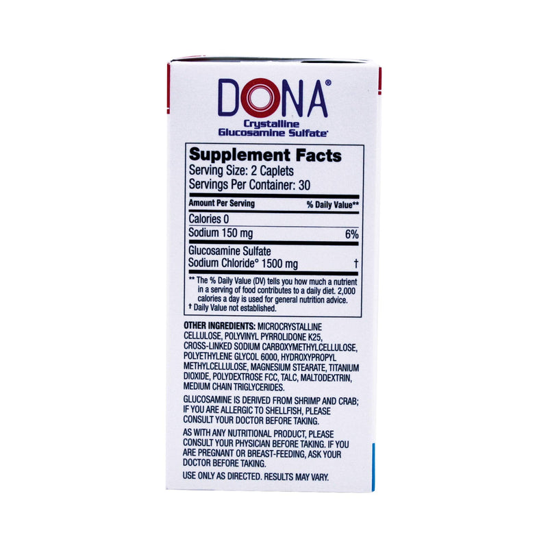 Dona Crystalline Glucosamine Sulfate, 750 Mg, 60 Count - NewNest Australia