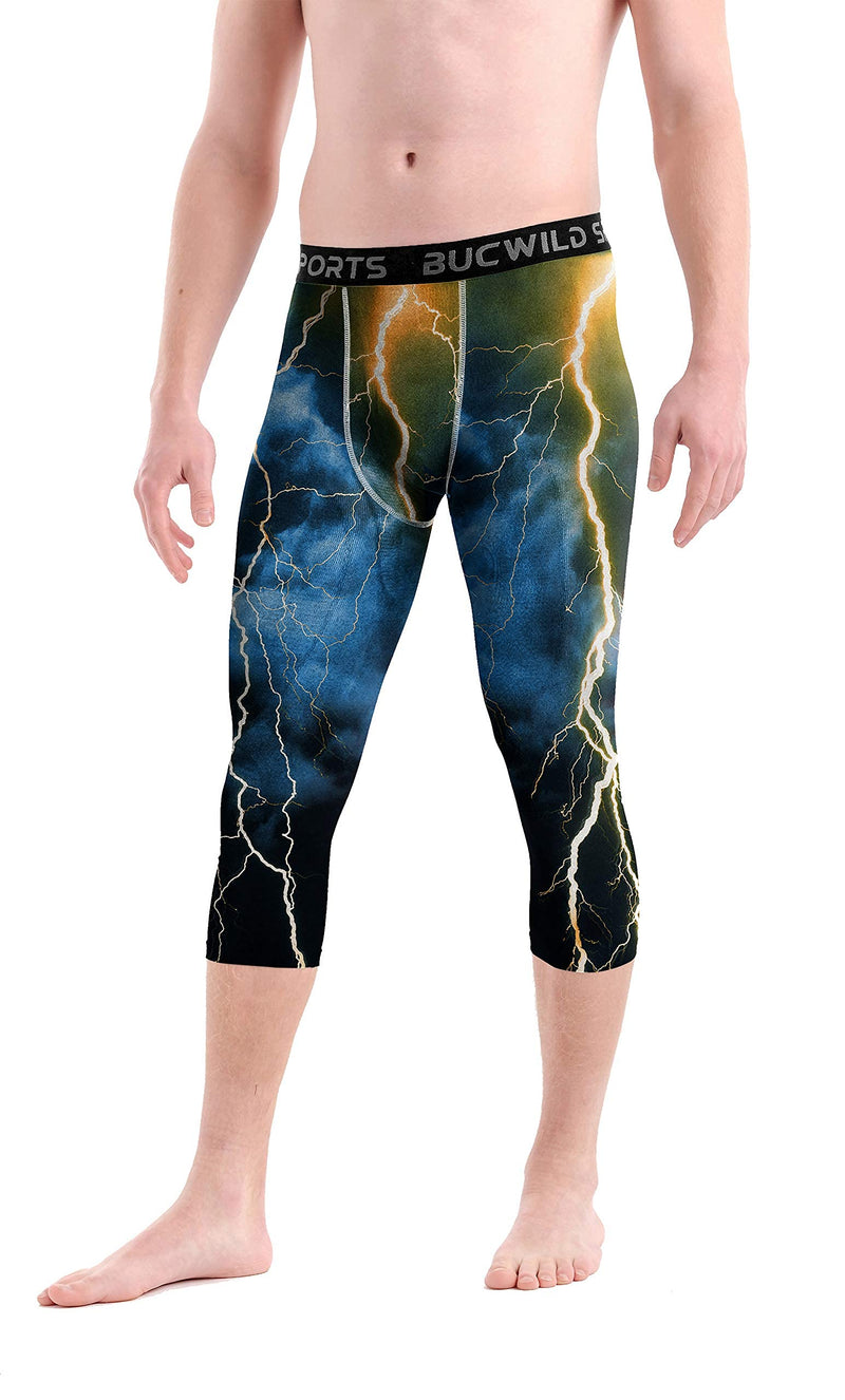 3/4 Basketball Compression Pants Tights for Youth Boys & Men