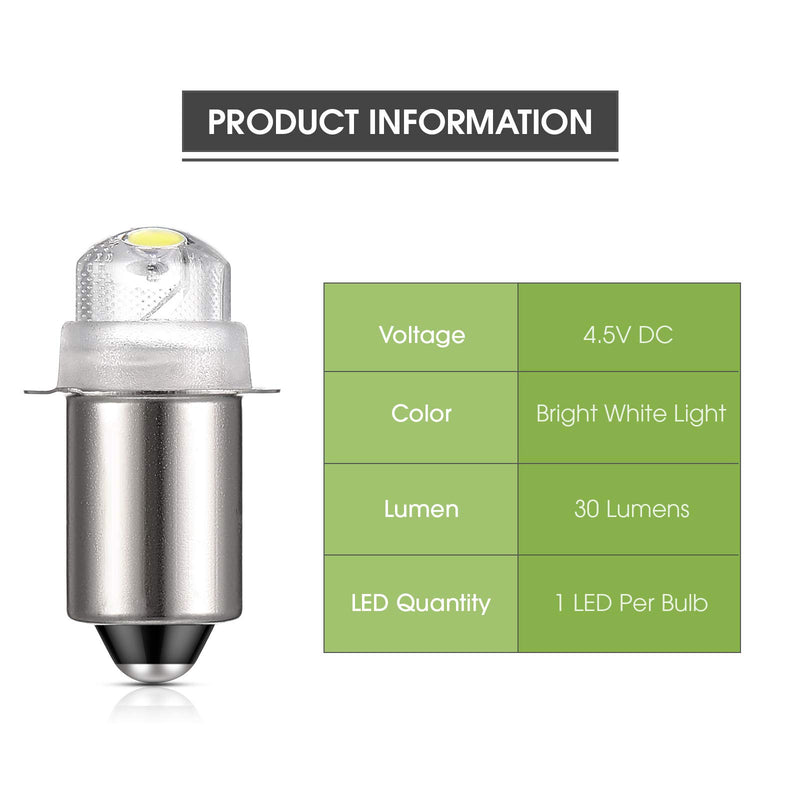 3 Pieces 55-Lumen 4.5 Volt LED Krypton Replacement Bulb Flashlight Bulbs for Flashlight Torch with 10 Year Lifespan, 41-1644 Krypton Replacement - NewNest Australia