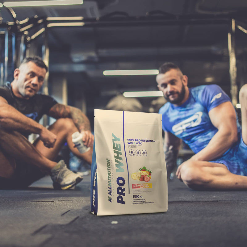 Allnutrition Pro Whey Protein Powder With Branched Amino Acids - Whey Protein Concentrate & Whey Protein Isolate - Pre-Workout Powder - Low-Calorie Protein Powder - 500 G - Vanilla With Toffee - NewNest Australia