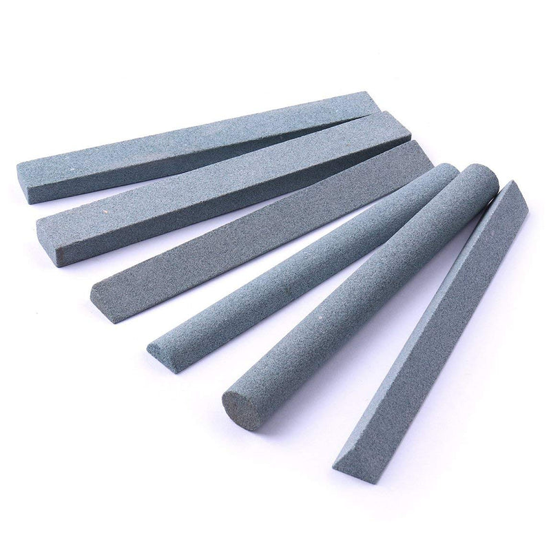 CHEERBRIGHT 6 Pieces 180# Whetstone Set - Assorted Shapes Sharpening Stones Polishing Stone Set(Length 3.93Inch) - NewNest Australia