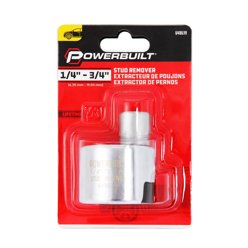 Powerbuilt 648639 1/4" to 3/4" Stud Extractor,Silver - NewNest Australia