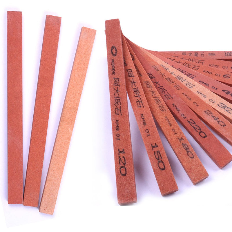Sharpening Stone Set - CBRIGHT 10pcs Assorted Sizes Grinding Whetstone Polishing Stone Kit 120#,150#,180#,220#,240#,320#,400#,600#,800#,1000#-(5.9x0.47x0.24Inch) - NewNest Australia