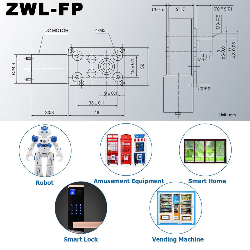 Greartisan DC 5V 0.5RPM Turbo Worm Geared Motor High Torque Turbine Worm Gear Box Reduction Motor 6mm Shaft JSX5300-370 5 Volt 0.5 RPM - NewNest Australia