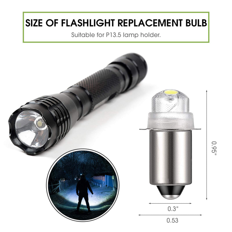 3 Pieces 55-Lumen 4.5 Volt LED Krypton Replacement Bulb Flashlight Bulbs for Flashlight Torch with 10 Year Lifespan, 41-1644 Krypton Replacement - NewNest Australia