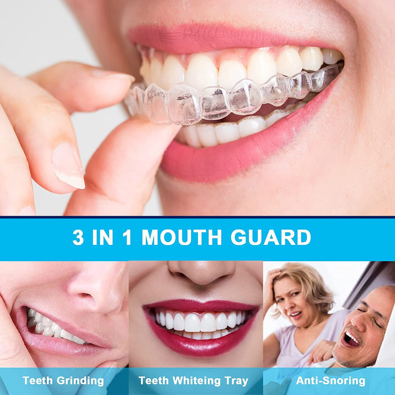 Mouth Guard for Grinding Teeth and Clenching, 4 Pack/2 Sizes Reusable Mouth Guard for Grinding Teeth Dental Night Guards to Prevent Bruxism, Improve Sleep Quality - NewNest Australia