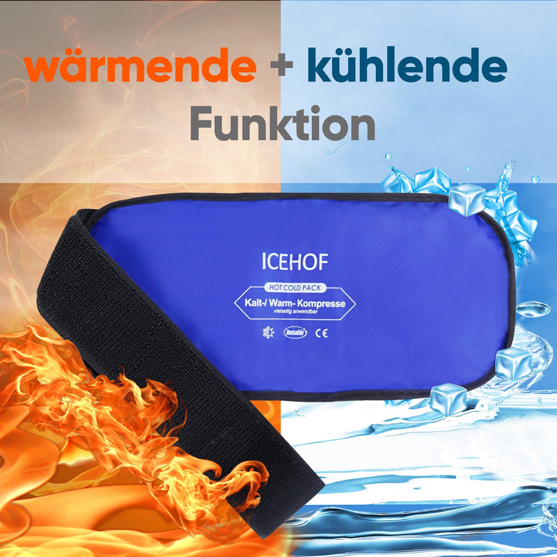 Icehof Universal Cooling Pad With Velcro Fastener - Flexible And Easy To Use All Over The Body - Cooling Gel Cold Compresses Cooling Pack Gel Cooling Bandage - NewNest Australia