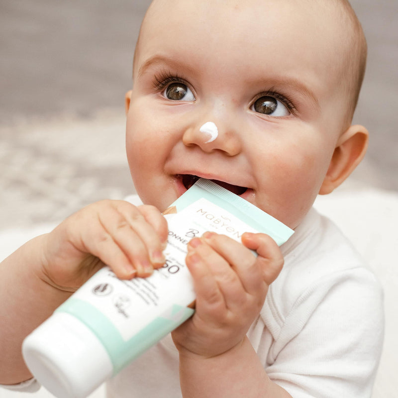MABYEN sun cream baby and kids SPF 50 100ml | High sun protection - certified natural cosmetics - Natrue, vegan, perfume-free, climate-neutral aquatic - NewNest Australia