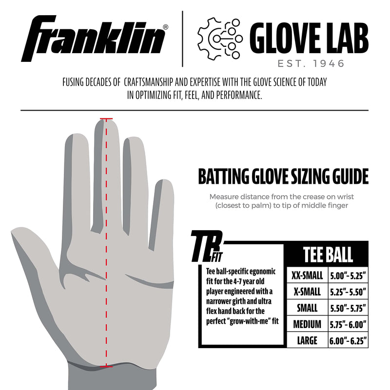 Franklin Sports MLB Teeball Flex Series Batting Gloves Youth X-Small Black/White - NewNest Australia