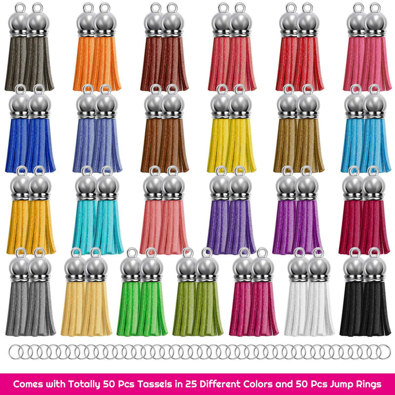 240Pcs Acrylic Keychain Blanks with Keychain Ring Colorful Tassels