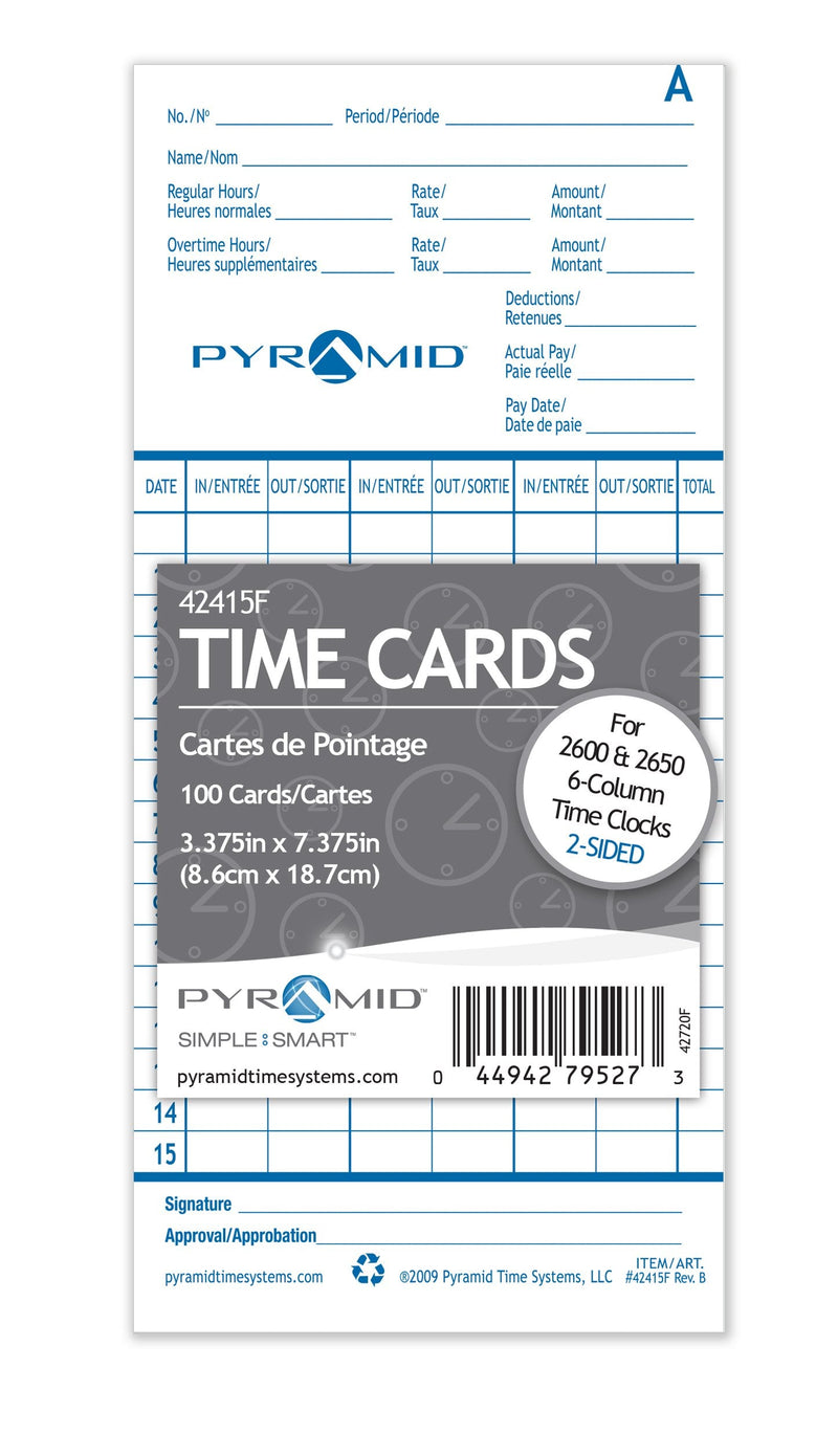 Pyramid Time Systems, 42415F, English and French Genuine and Authentic