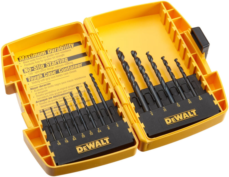 DEWALT Black Oxide Drill Bit Set with Pilot Point, 13-Piece (DW1163) 13 pc - NewNest Australia