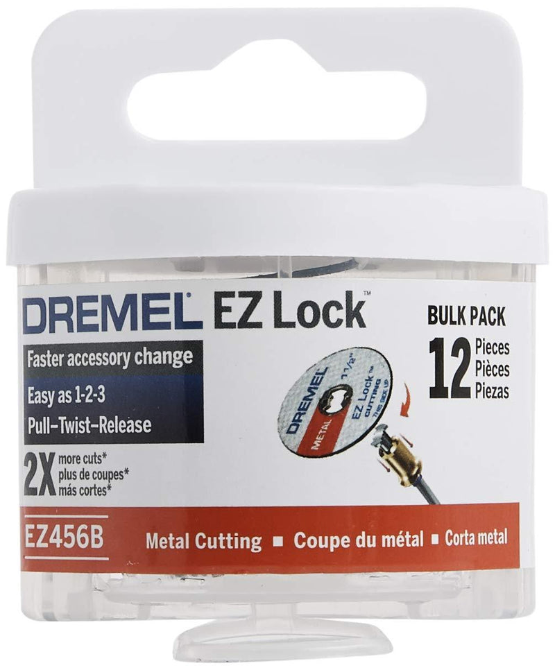 Dremel EZ456B- 12 pieces 1 1/2-Inch EZ Lock Rotary Tool Cut-Off Wheels- Cutting Discs Perfect for Sheet Metal and Copper Pipe - NewNest Australia