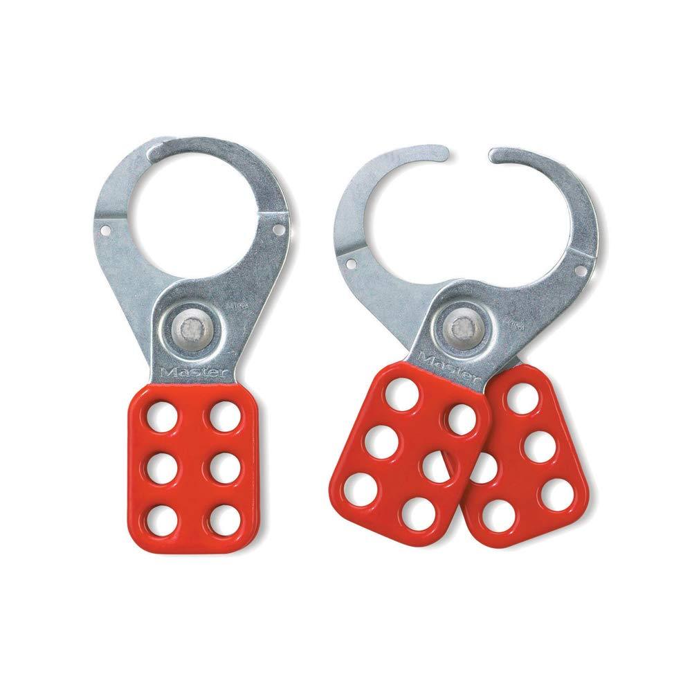 Master Lock 421 Lockout Tagout Hasp with Vinyl-Coated Handle and Extended Jaw, Red 1-1/2" Inside Jaw Diameter - NewNest Australia