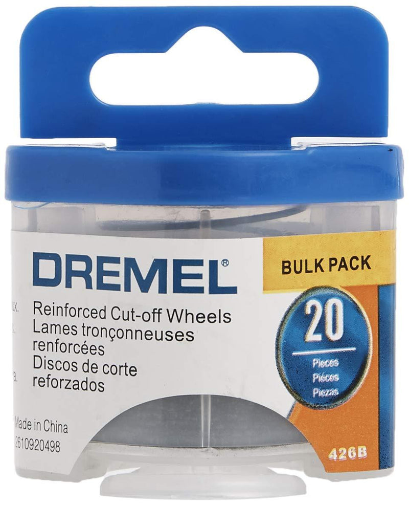 Dremel 426B Fiberglass Reinforced Cut-off Wheels, 1/32-Inch (0.8 mm) Wheel Diameter, Rotary Tool Cutting Disc Accessory, 20 Pieces - NewNest Australia