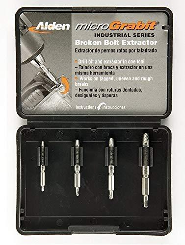 Alden 4507P Grabit Micro Broken Bolt Extractor 4 Piece Kit - Small Bolt and Screw Remover - Made in the USA - NewNest Australia