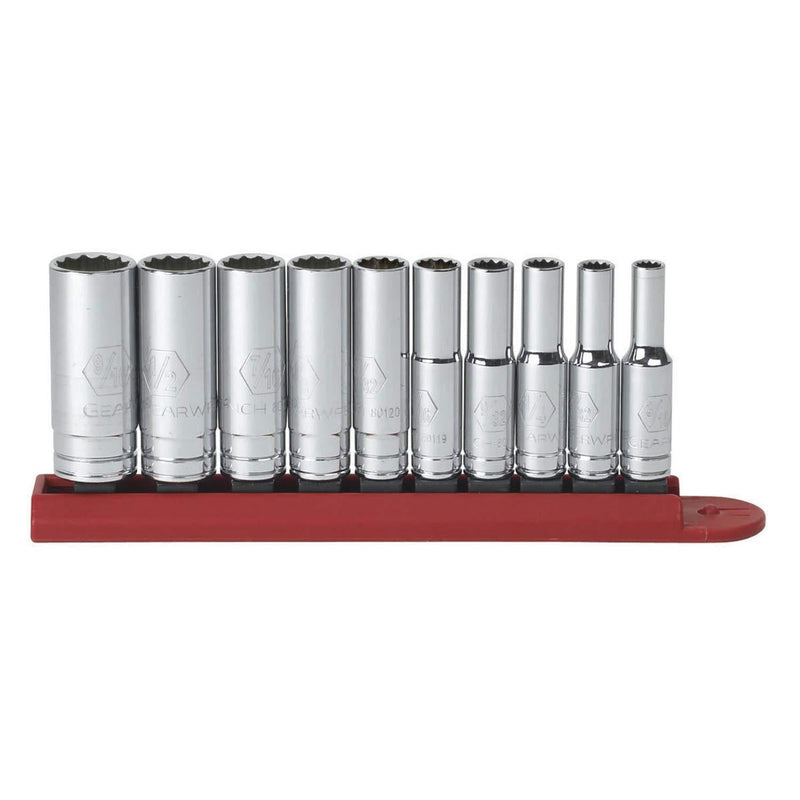 GEARWRENCH 10 Pc. 1/4" Drive 12 Pt. Deep Socket Set, SAE - 80309D 10 Pc. SAE Deep - NewNest Australia