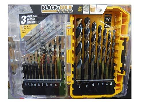DEWALT Black Oxide Drill Bit Set, 20-Piece (DW1177) (Black & Gold) 20 pc - NewNest Australia