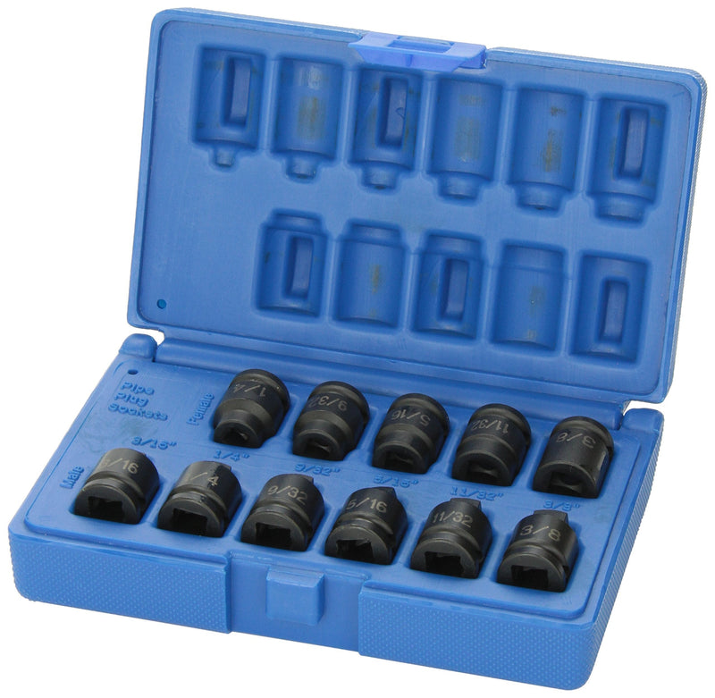 Grey Pneumatic (1211P 3/8" Drive 11-Piece Pipe Plug Socket Set - NewNest Australia