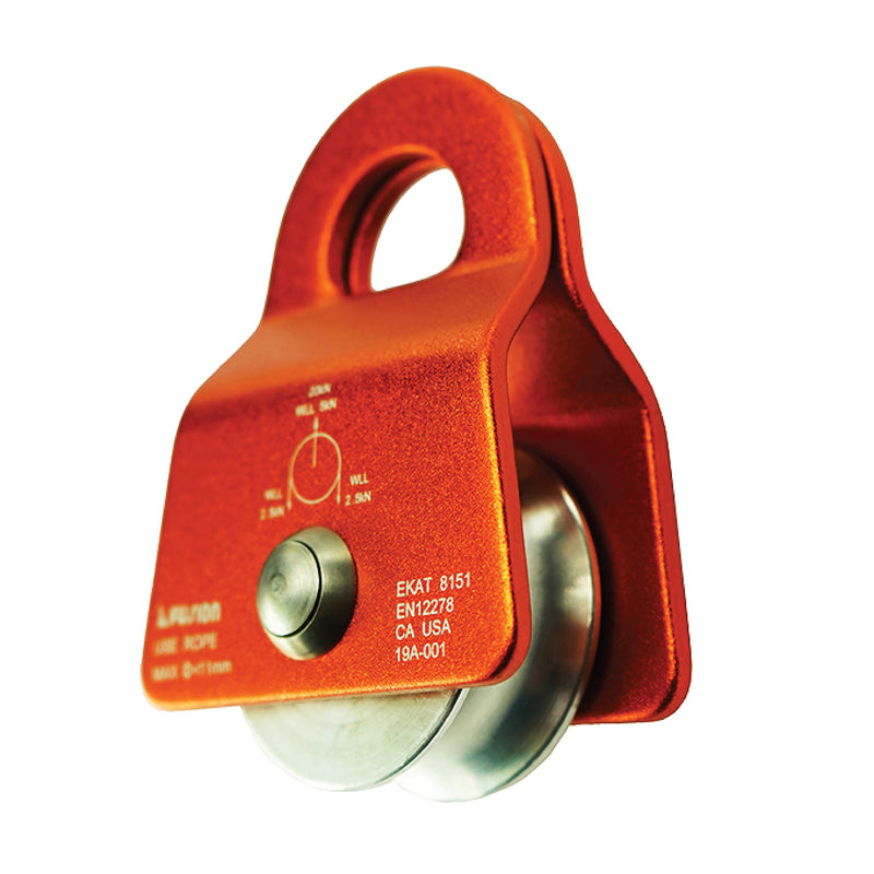 Fusion Climb Ekat Micro Aluminum Side Swing Pulley Orange 20KN, 11MM Rope (FP-8151) - NewNest Australia
