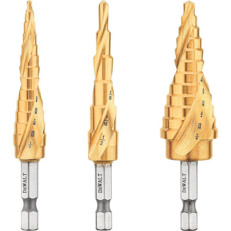 DEWALT Step Drill Bit Set, 3-Piece (DWA1790IR) 3 PC Set - NewNest Australia