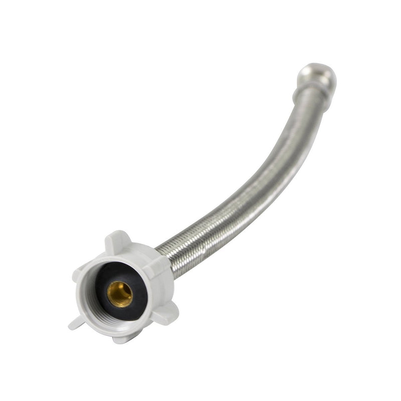 HIGHCRAFT CNCT1274 Lead Free Stainless Steel Braided Tank Supply Line with 3/8'' Compression Fitting and 44020 BC Plastic Nut, 12 12 Inch - NewNest Australia