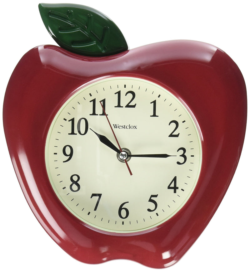 NewNest Australia - Westclox RA37340 3-Dimensional Apple 10" Wall Clock, Multicolor