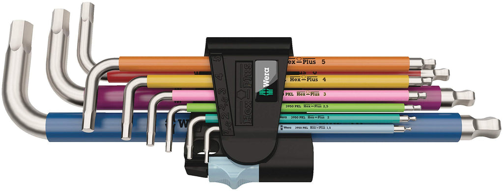 Wera 05022669001 L-Key Set 3950 Spkl/9 SM Metric of Stainless Steel,MULTI - NewNest Australia