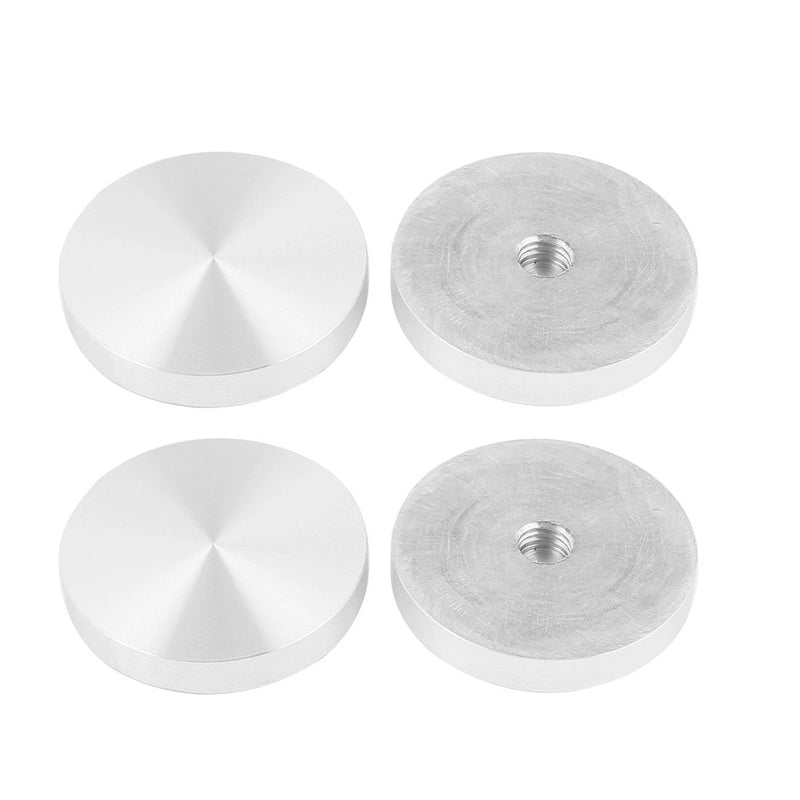 uxcell M10 Thread 50mm Diameter Round Shape Aluminum Disc Hardware 4pcs for Glass Table - NewNest Australia