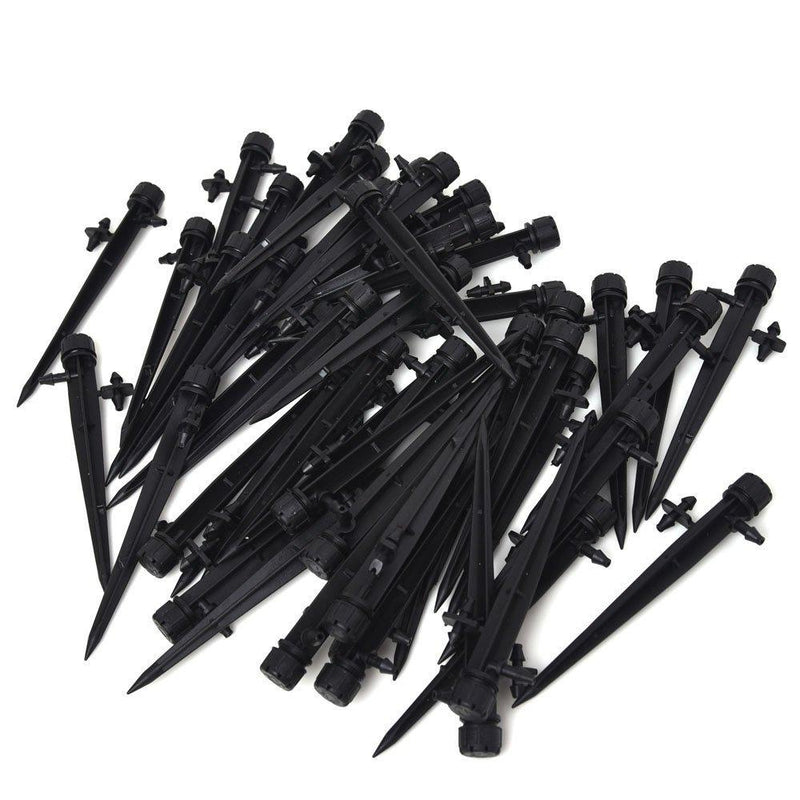E-lishine 50 Pcs 360 Degree Adjustable Wate Flow Irrigation Drippers on Stake Em. - NewNest Australia