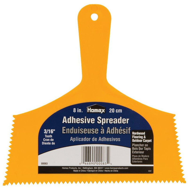 Homax 66890000834 Adhesive Spreader, 8", 3/16" Tooth, Hardwood Flooring Spreader 8" 3/16" Tooth - NewNest Australia