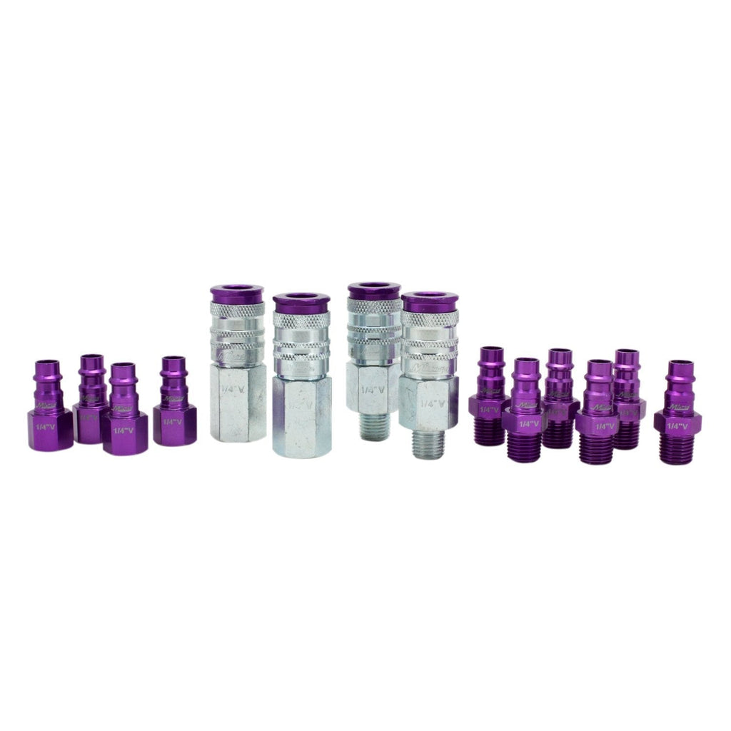 Milton S-314VKIT Kit, 14pc Hi-Flo V style 1/4", Purple - NewNest Australia