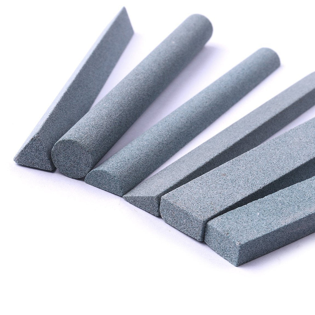 CHEERBRIGHT 6 Pieces 180# Whetstone Set - Assorted Shapes Sharpening Stones Polishing Stone Set(Length 3.93Inch) - NewNest Australia
